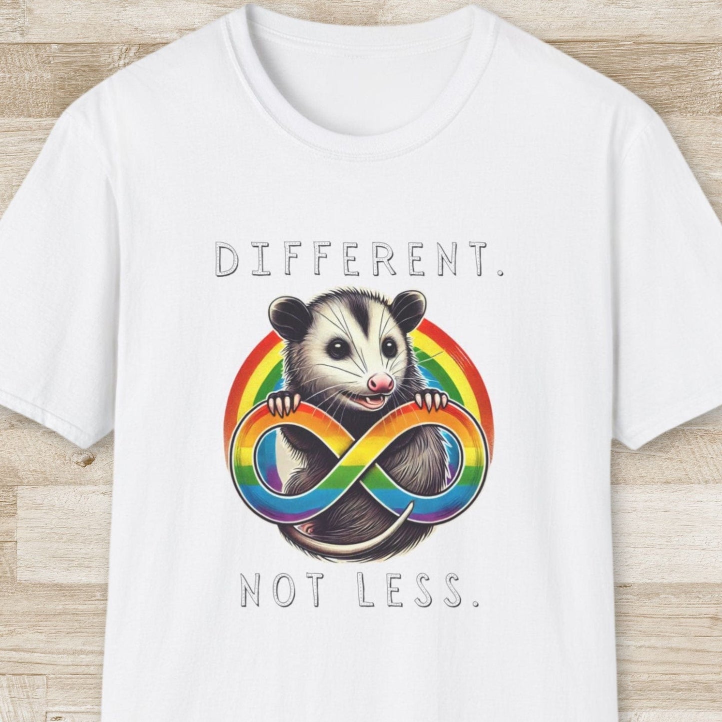 Different Not Less – Opossum T-Shirt