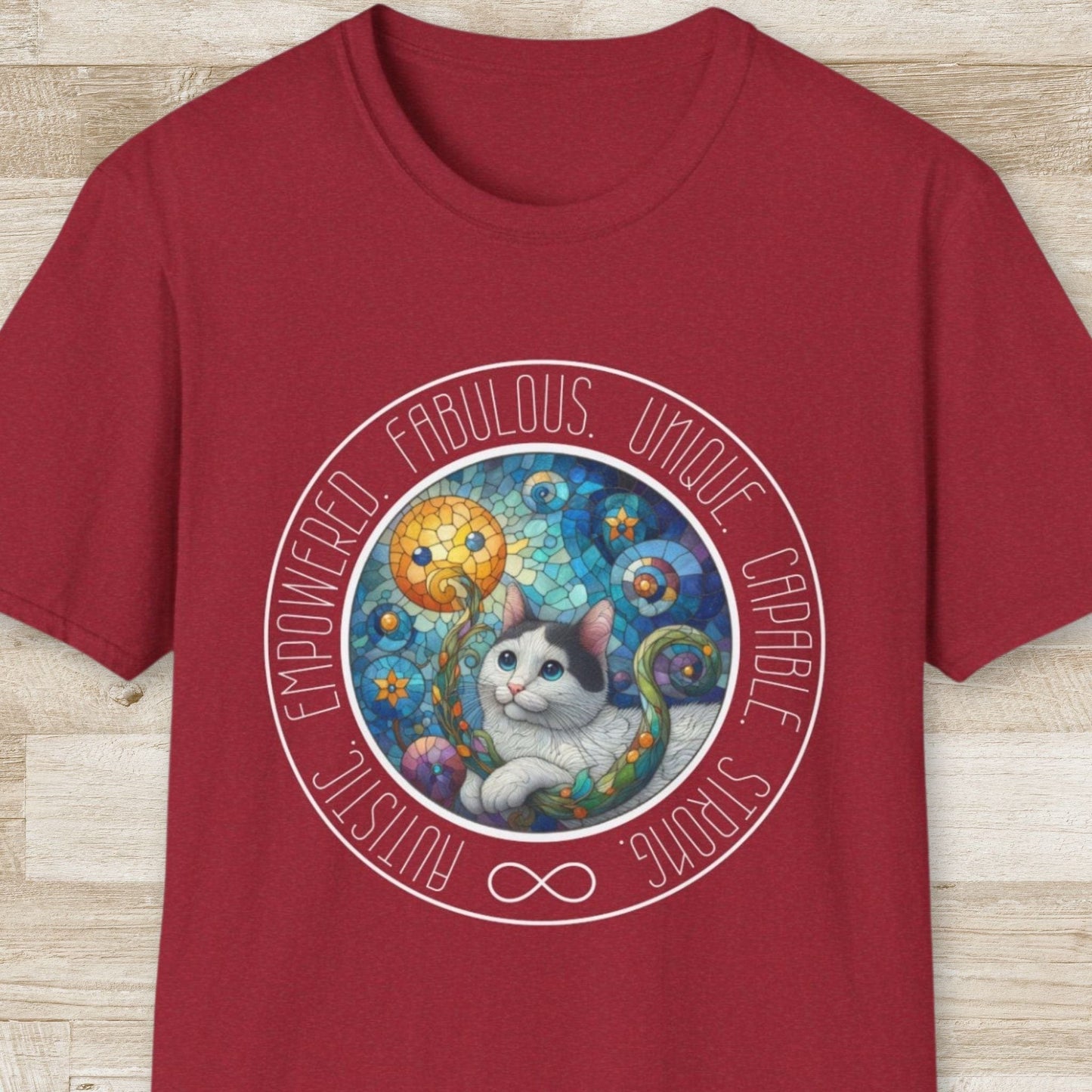 Autistic, Empowered, Cat T-Shirt