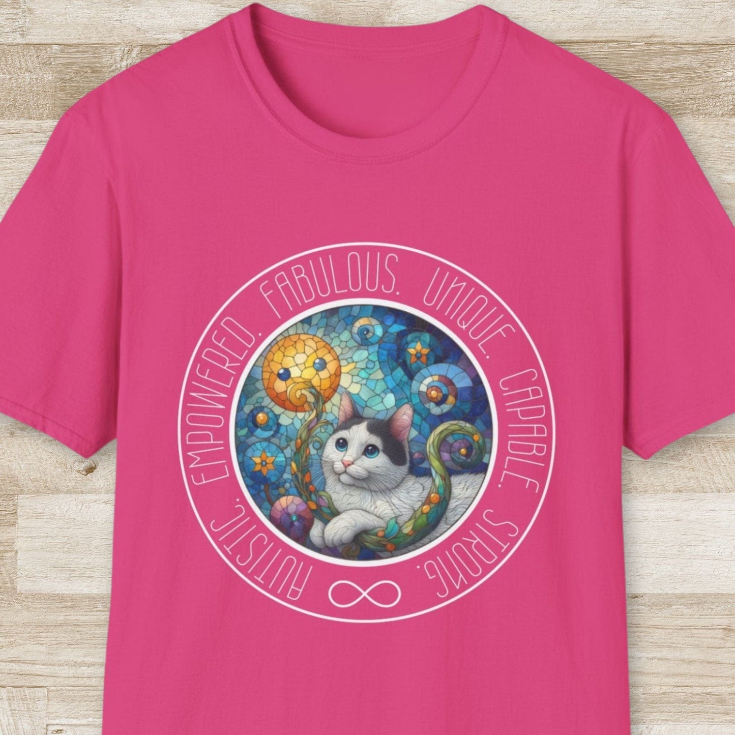 Autistic, Empowered, Cat T-Shirt