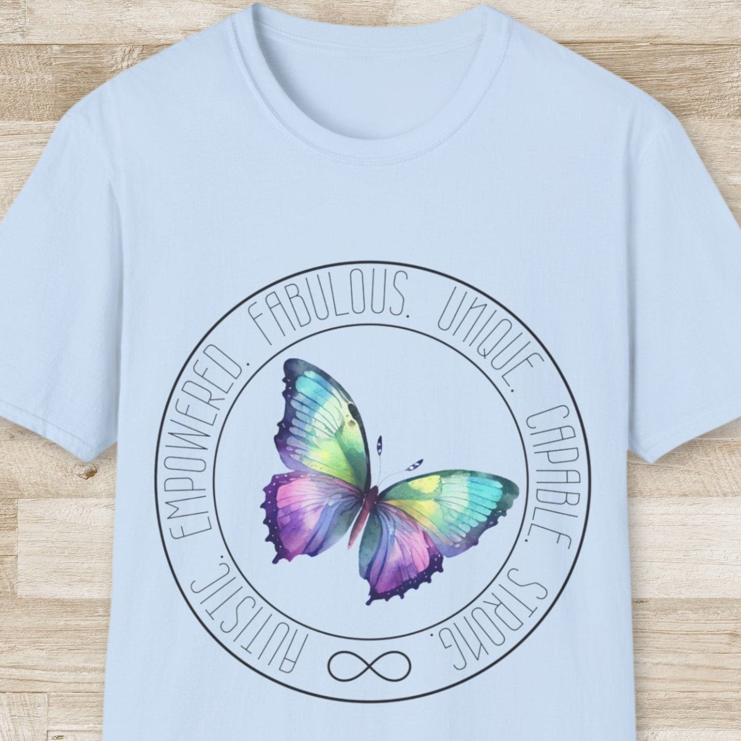 Autistic, Empowered, Butterfly T-Shirt