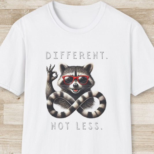 Different Not Less – Raccoon T-Shirt