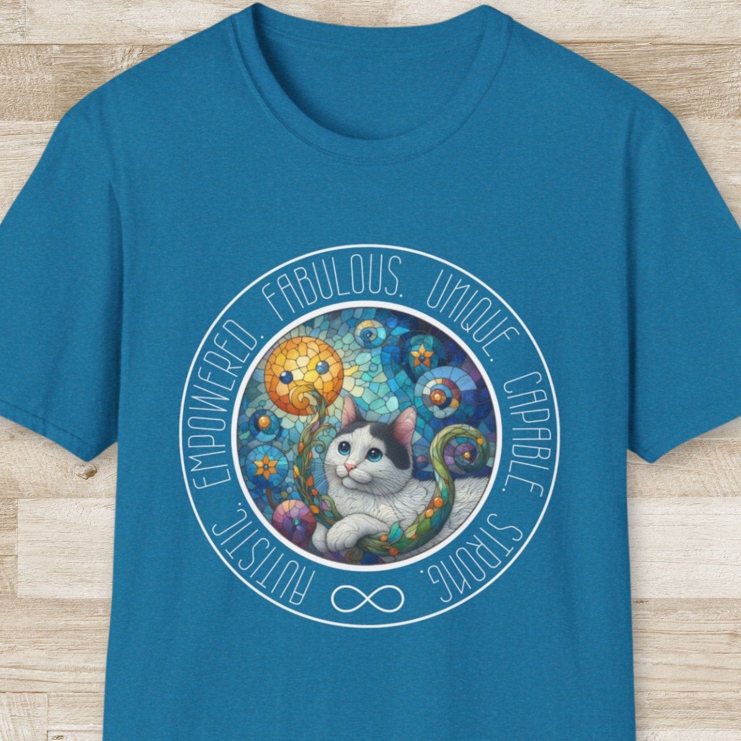 Autistic, Empowered, Cat T-Shirt