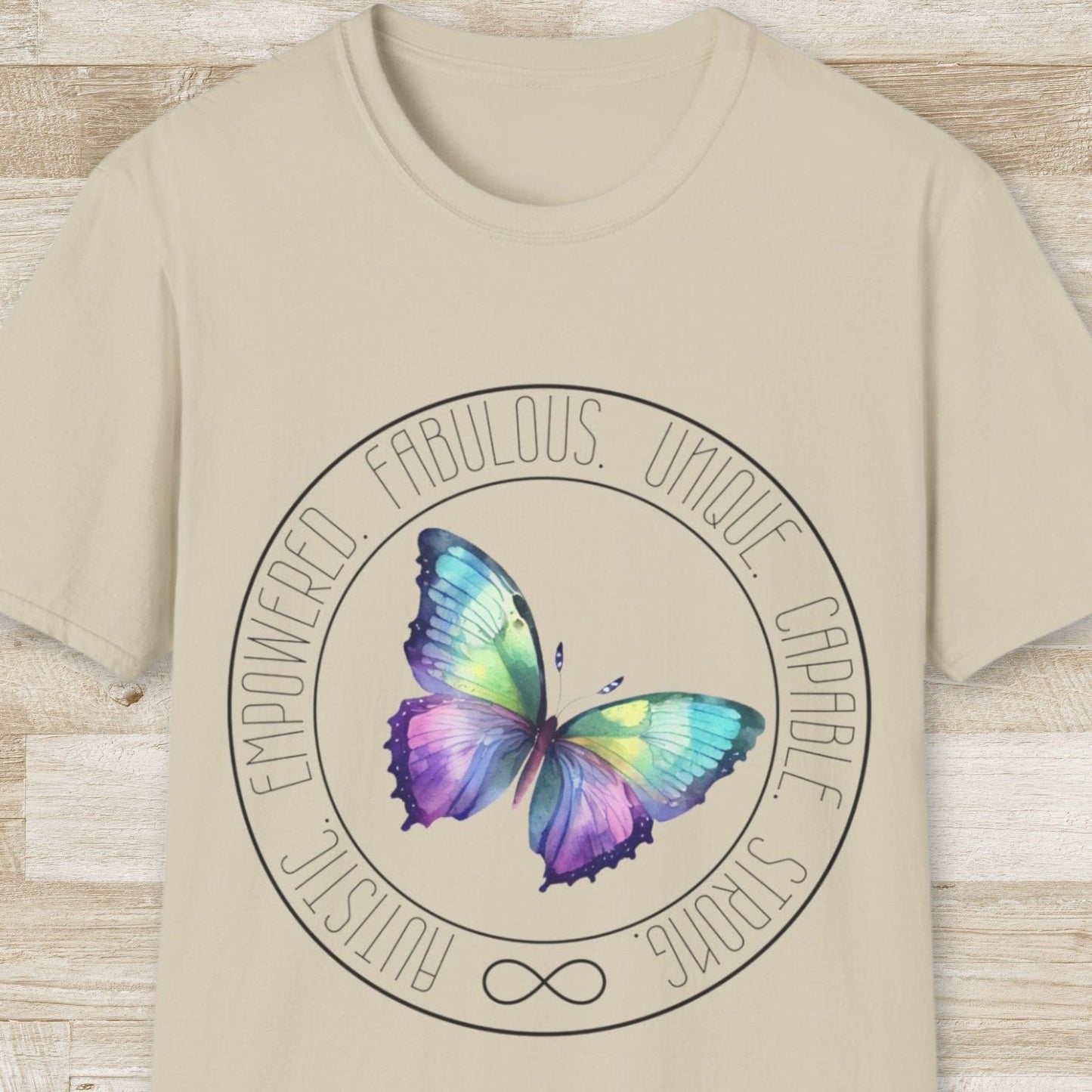 Autistic, Empowered, Butterfly T-Shirt