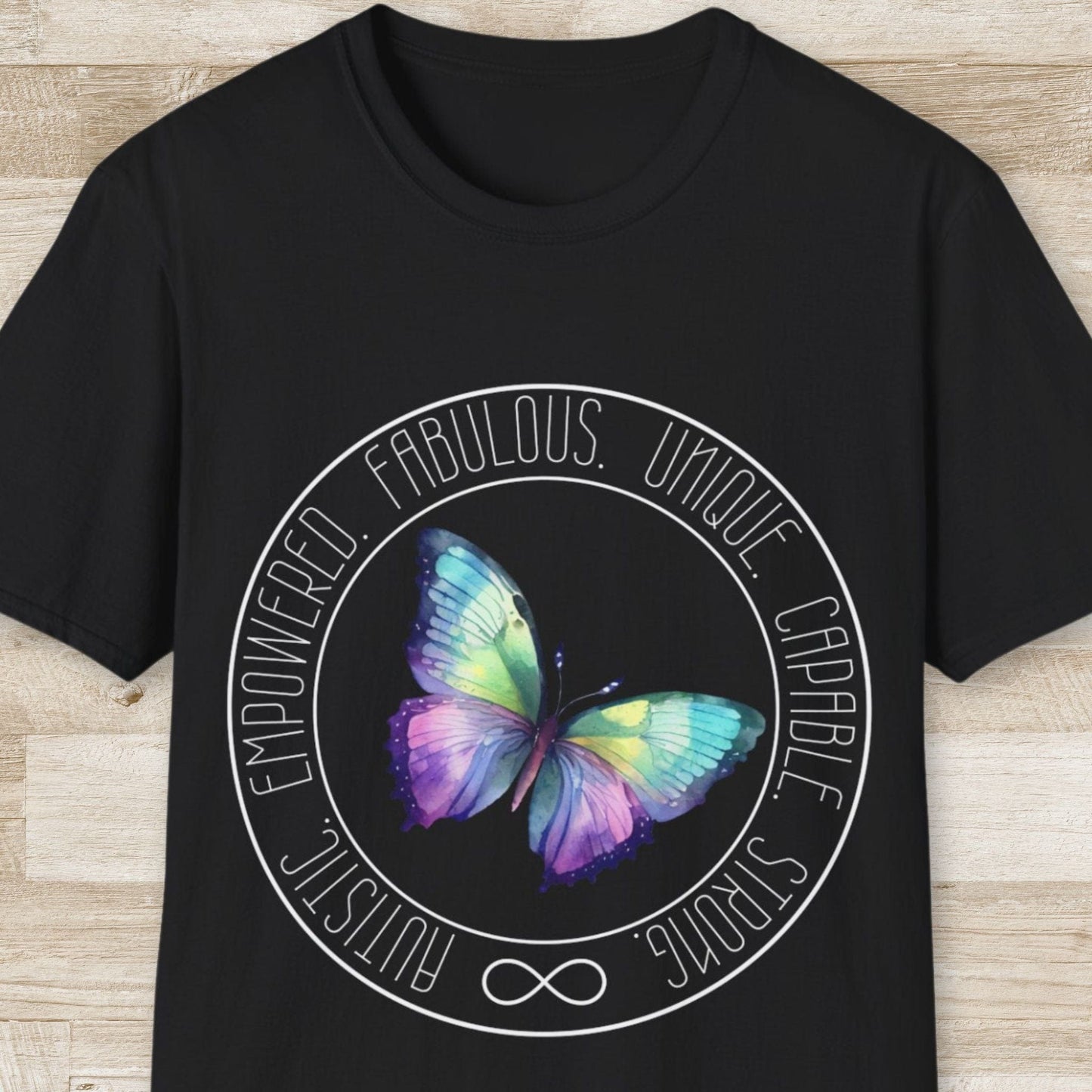 Autistic, Empowered, Butterfly T-Shirt
