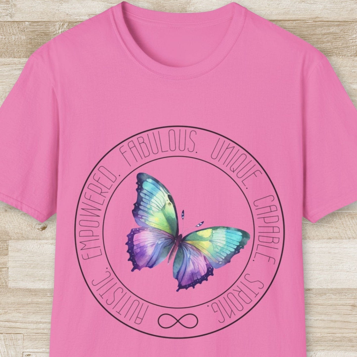 Autistic, Empowered, Butterfly T-Shirt