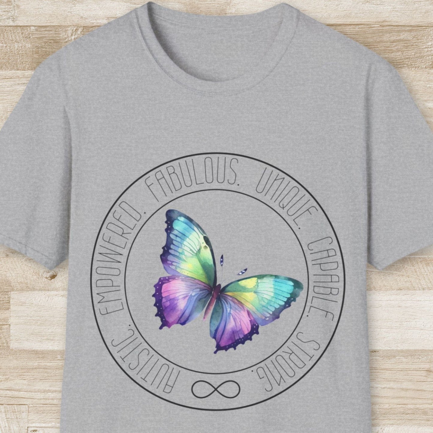 Autistic, Empowered, Butterfly T-Shirt