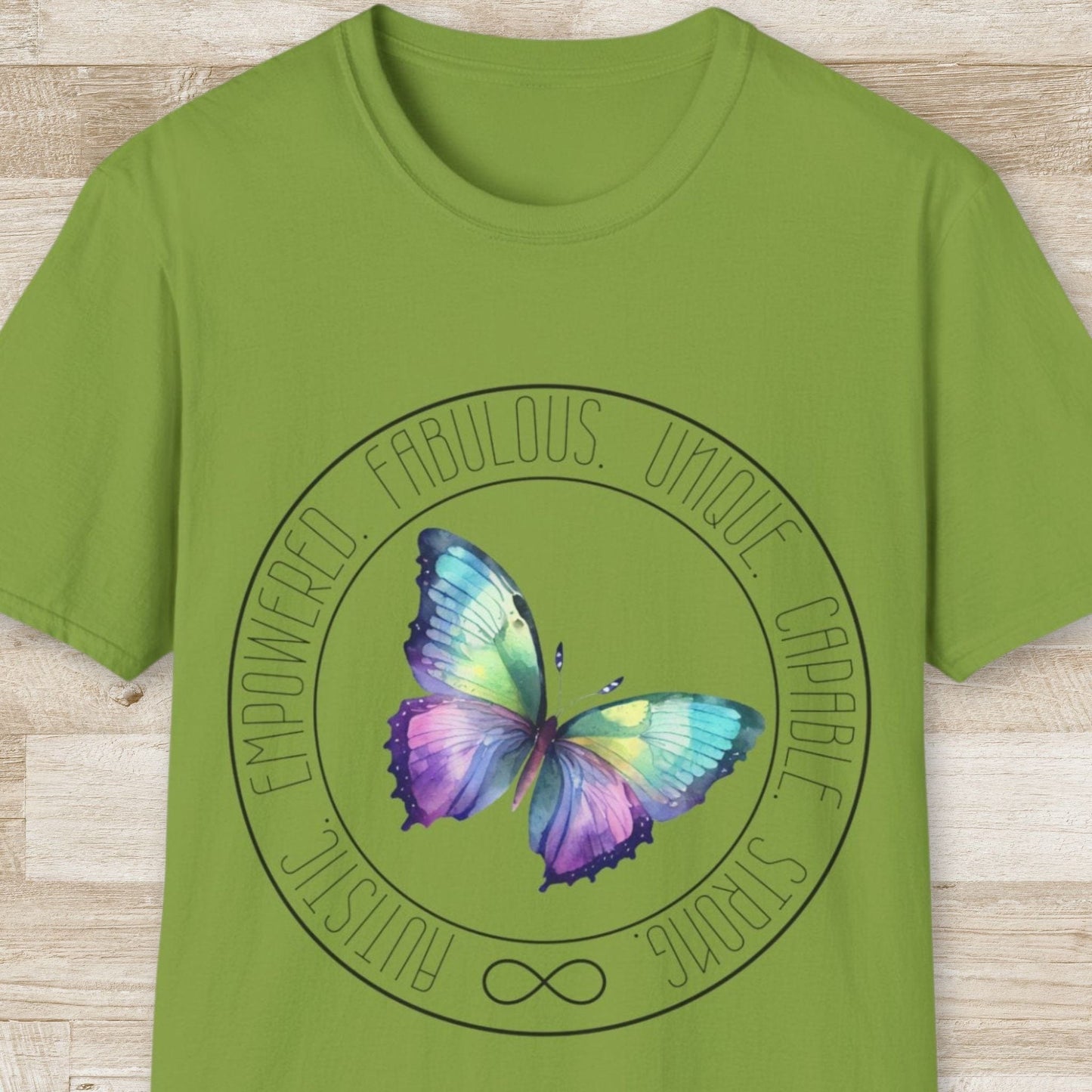 Autistic, Empowered, Butterfly T-Shirt
